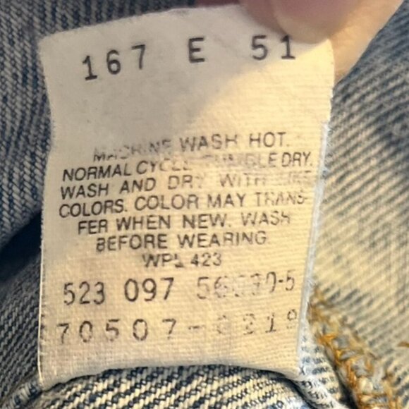 Vintage Levi's Acid Wash Trucker Made In USA 70507-0219 Denim Jacket Sz Lr - Picture 11 of 12